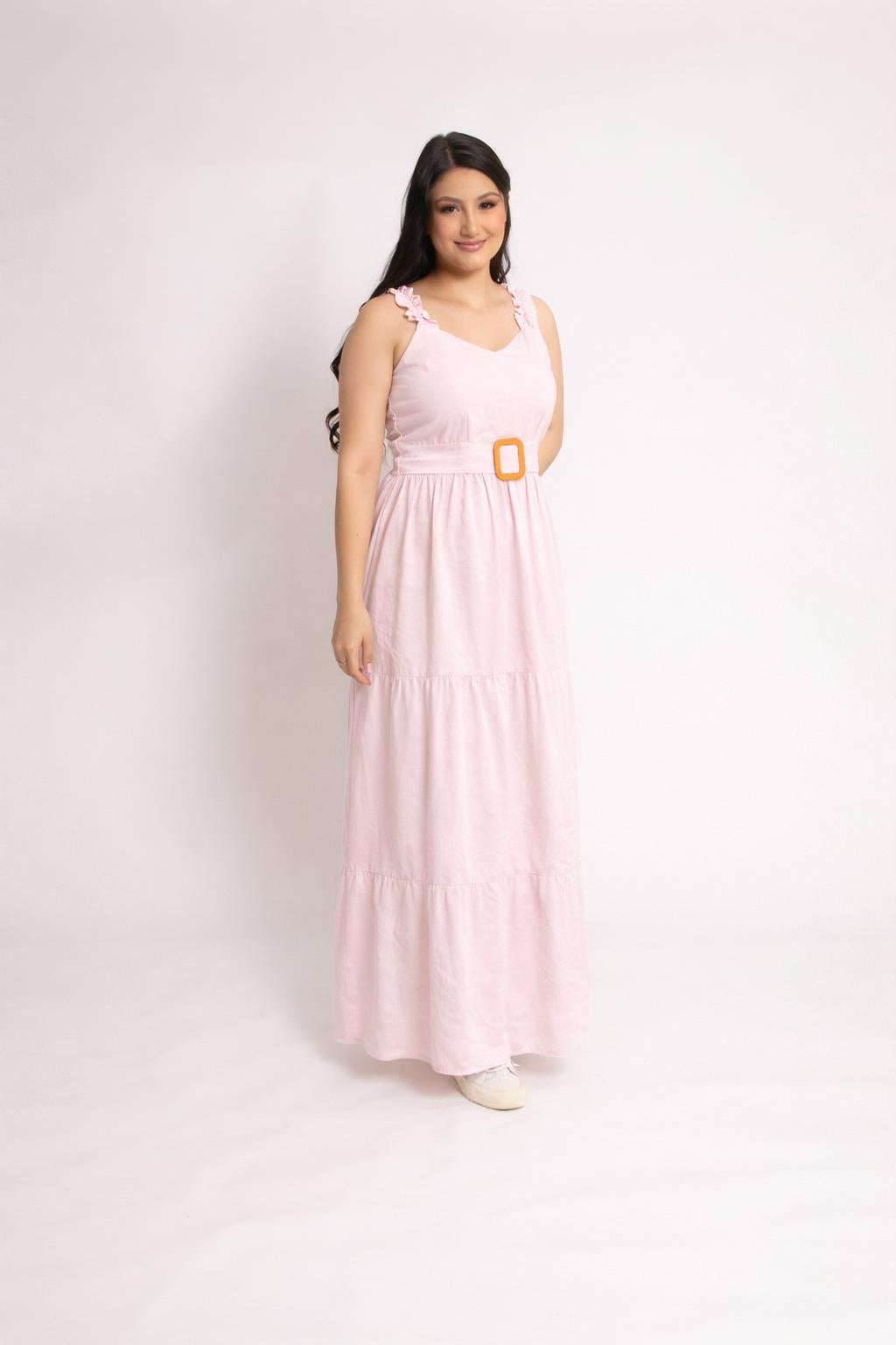 Vestido largo de hebilla bengalina